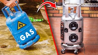Recycle Gas Bottle into Speaker! #Shorts