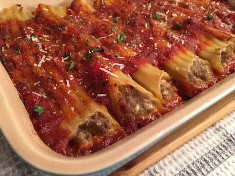 Meat Manicotti Recipe - Delicious Stuffed Pasta! - Episode #69