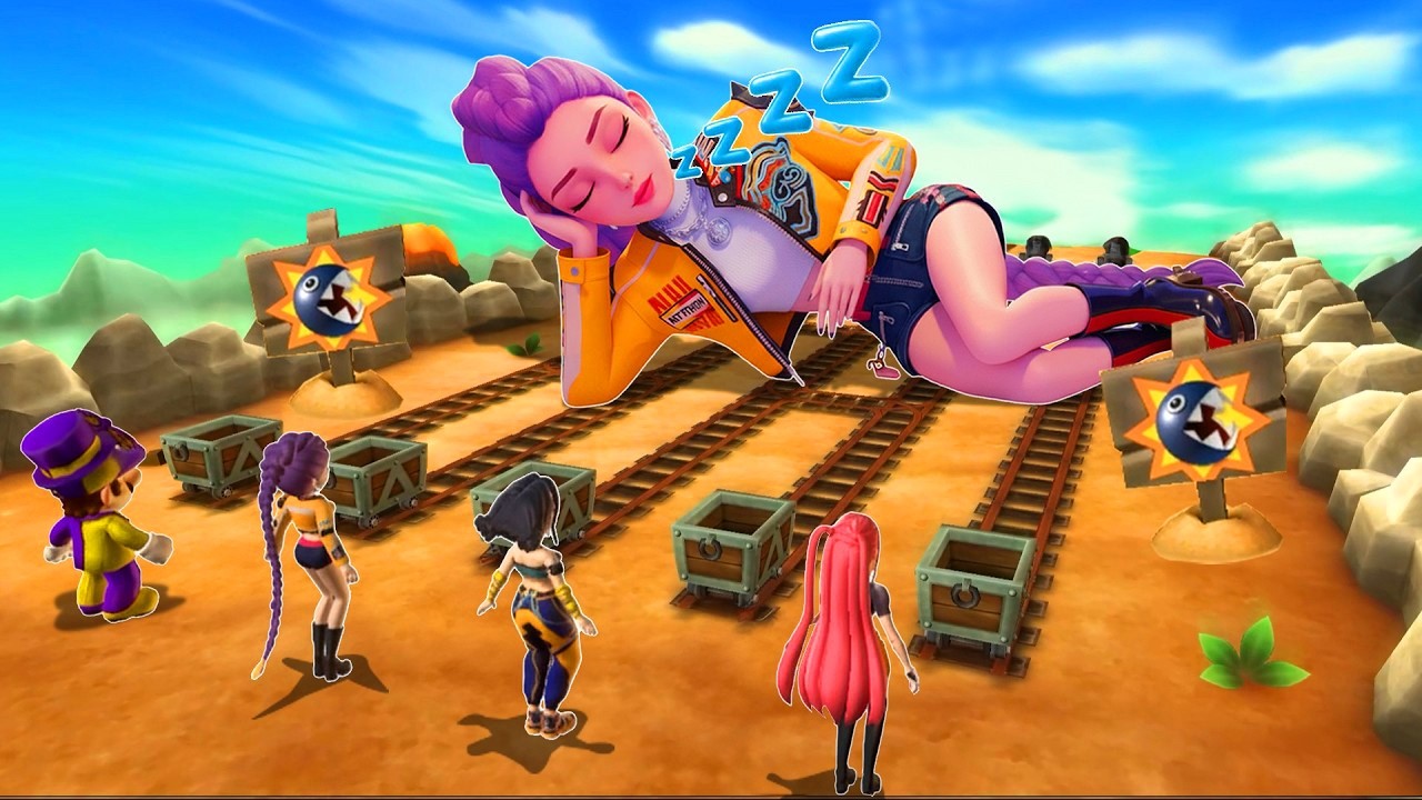 Mario Party 9 Minigames Battle Showdown - Mario Crazy Cap Vs Rumi Vs Zoey Vs Mira (Max Difficulty)