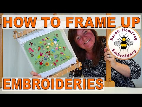 How to attach hand embroidery or cross stitch to your frame | Hand embroidery tutorial