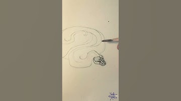 Ball python fast drawing + time laps #drawing #animals #snake #shorts