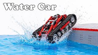 Making LEGO Technic Amphibious Tracked Vehicle Water Obstacles | Brick Sound