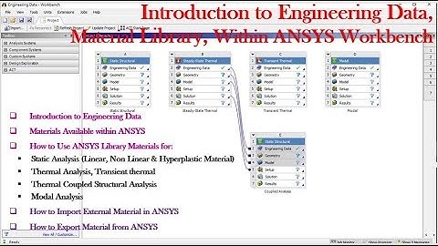Engineering Data, Material Library in ANSYS Workbench