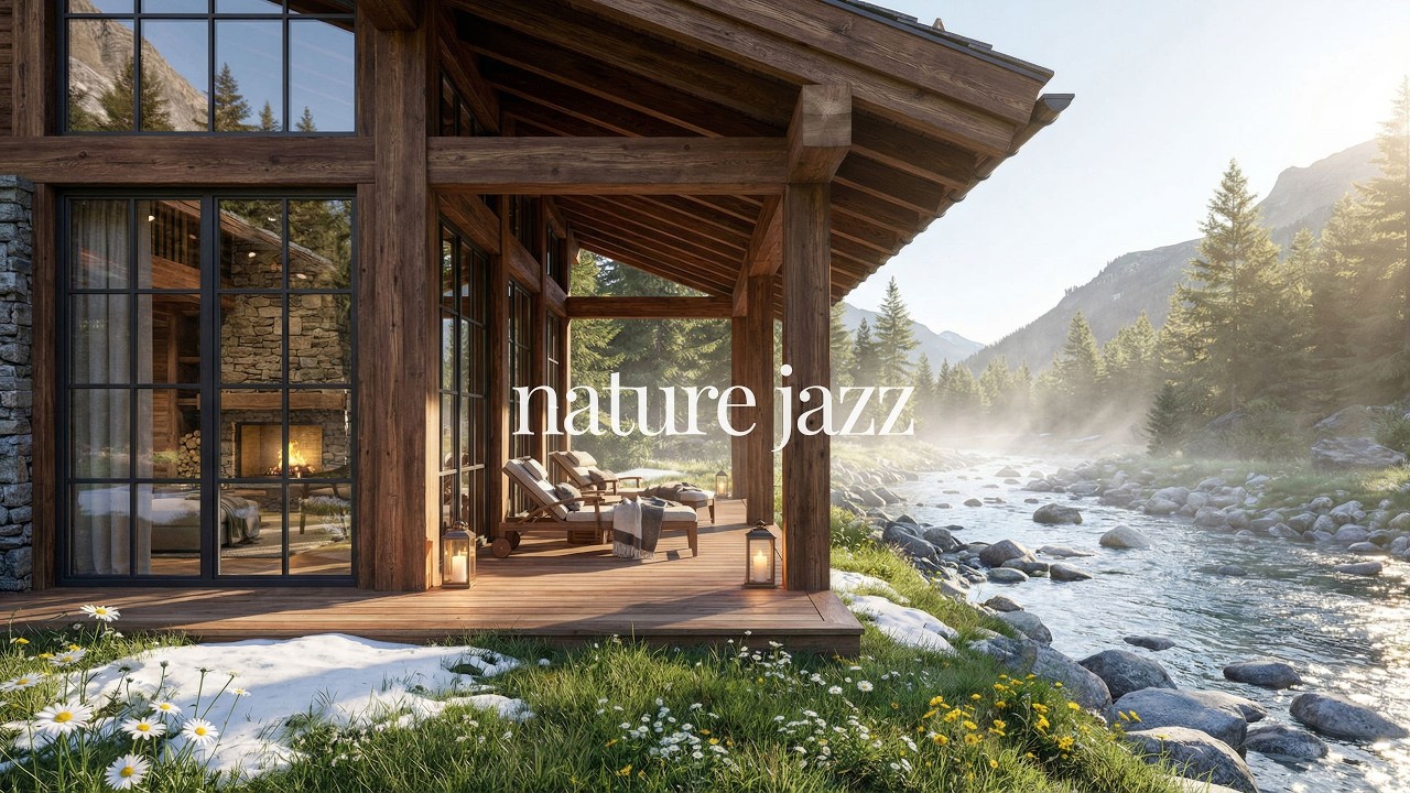Nature Jazz 🌿 3 Hours Cozy Jazz by the River for Study & Relax