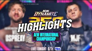 Will Ospreay vs. MJF | AEW Dynamite | Highlights |