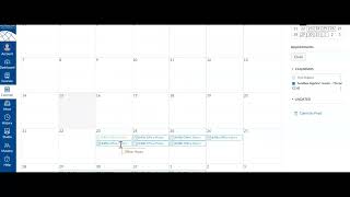 Scheduling appointments in canvas