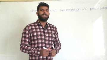 RELATION BETWEEN  BULK MODULUS ( k) and PRESSURE( P) FOR A GAS