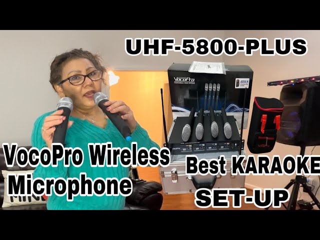 VocoPro UHF- 5800- Wireless Microphone- Unboxing- Best KARAOKE & EASY Set Up- Review #JennaVlogs class=