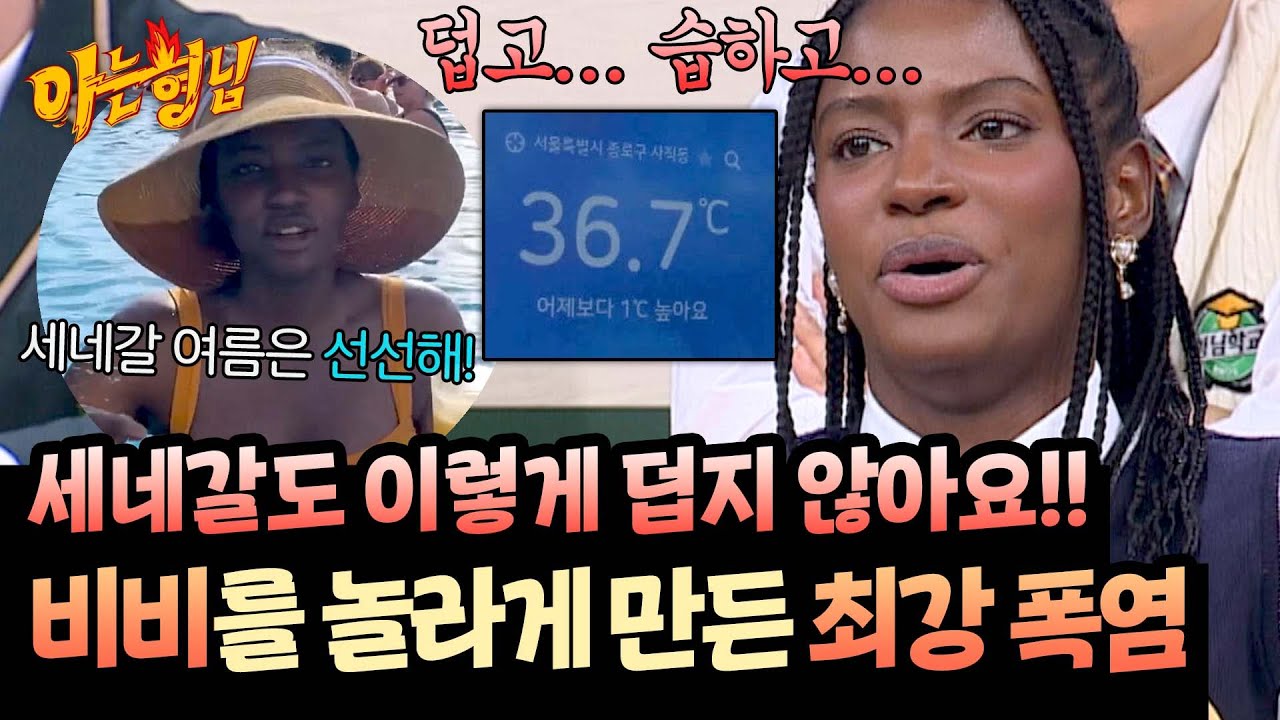 한국 여름? 이건 안 되겠어🔥 세네갈 출신 비비를 놀라게 한 한국 날씨 ;; | 아는 형님 503회 | JTBC 251018 방송