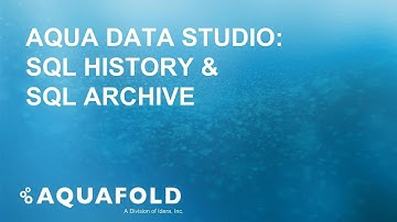 Aqua Data Studio - SQL History & SQL Archive