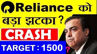 RELIANCE TARGET 1500? RELIANCE SHARE PRICE TARGET ANALYSIS, RELIANCE SHARE CRASH EXPORT DUTY NEWS