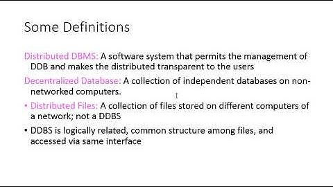 L#1 - Distributed Database- An Introduction
