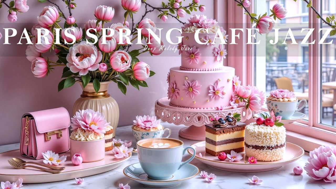 Весенний парижский джаз в кафе 🌸☕ Позитивная босса-нова для спокойного фокуса и хорошего настроения