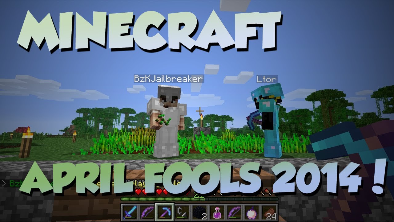 Minecraft April Fools Joke 2014 Youtube