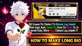 How To Add Long Bio? Free Fire Game Par Long Bio Kaise Add Karen? #freefirelongbio #frrefire  screenshot 4