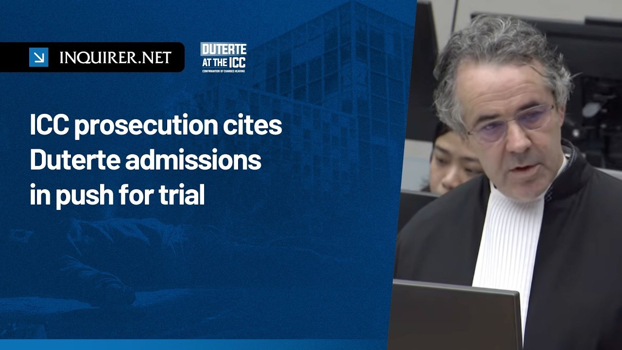 ICC prosecution cites Duterte admissions in push for trial