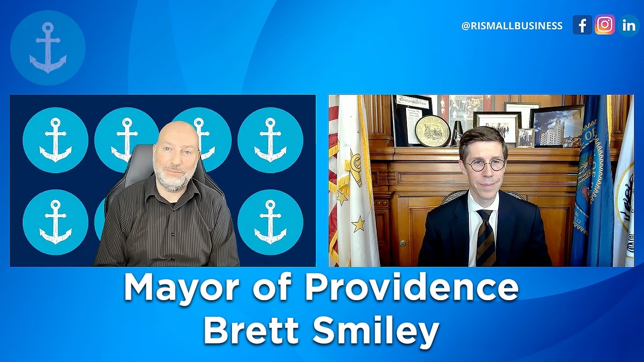 David Dadekian of Eat Drink RI with Mayor of Providence Brett Smiley