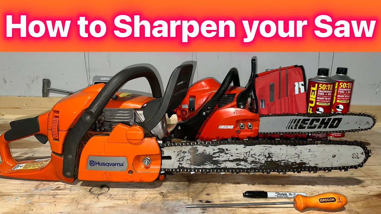 How to Sharpen the Chain on your Chainsaw - The Easy Way - YouTube