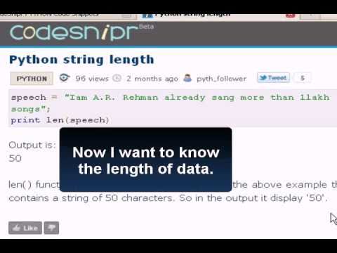 PYTHON Tutorial : Python string length - YouTube