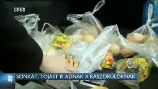 Sonkát, tojást is adnak a rászorulóknak - RTL Híradó, 2016.03.26. (részlet)
