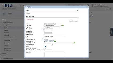 LMS Admin Guide - Creating an Item [HTML5 Interface]