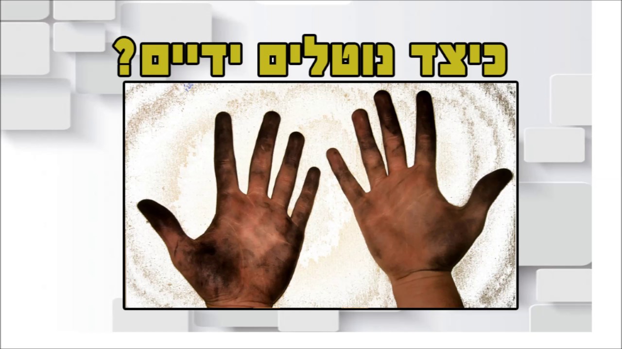 נטילת ידיים על פי ההלכה!