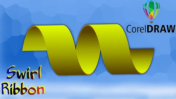 Swirl Ribbon Designing in Coreldraw | 3d Twisted Ribbon Designing | Swirl Ribbon In Coreldraw