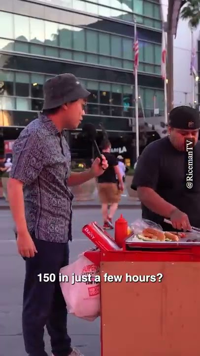 How much do LA Hot Dog vendors make? 🌭 #shorts