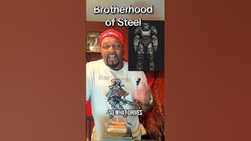 Thumbnail of Wire sculpture of the Brotherhood of Steel. #Fallout #wiresculpture #twistedwireart #videogame