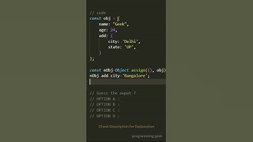 Javascript Quiz:How Well Do You Know Object.assign() method #programming  #javascript  #coding #quiz