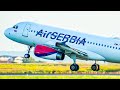 BEAUTIFUL GOLDEN HOUR | Plane Spotting at Belgrade Airport (with ATC) - A330, B737-300, A320...
