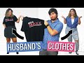 I Tried Styling My Husband's Clothes Into Trendy Outfits