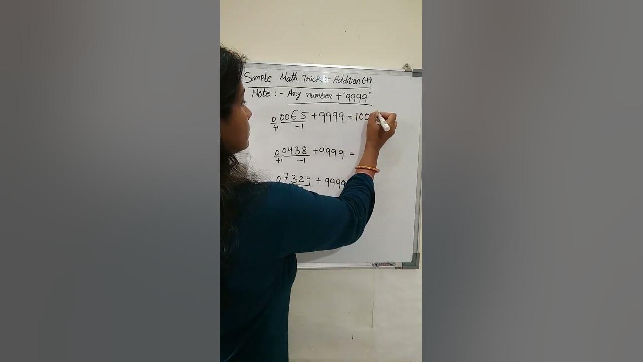 Simple Math 📐📊📚 Trick- Any numbers+"9999" #shorts - YouTube