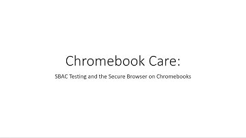 Chromebook Care - State Testing