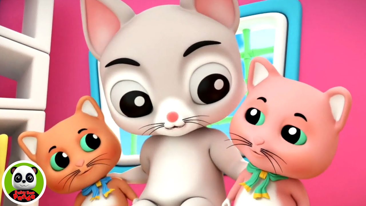 Tres pequeños gatitos canción de animales de juguete por Baby Bao Panda