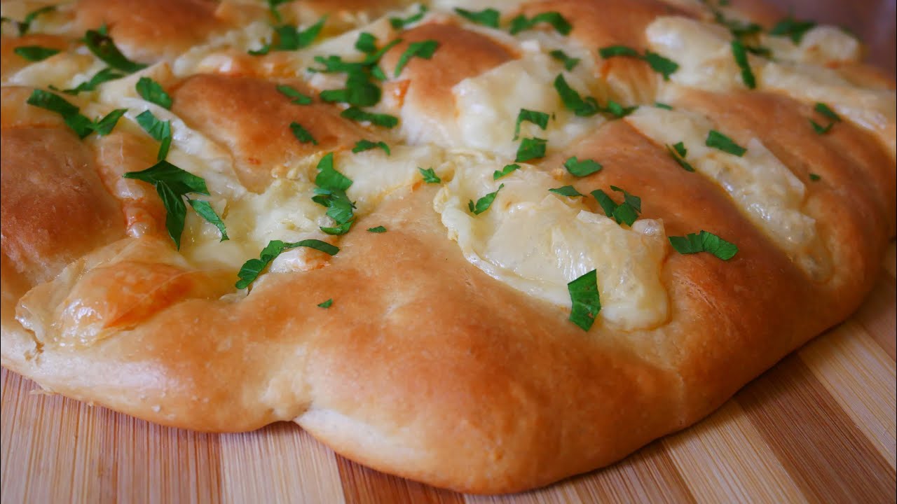 Чесночный хлеб с моцареллой ЛЕПЕШКА НА ВОДЕ С ЧЕСНОКОМ - YouTube