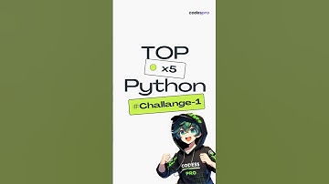 Top 5 Questions Challenge - Q1 #python #codingchallenge #interview #programming #shorts