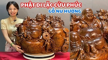 Tượng Phật Di Lặc cửu Phúc gỗ Nu Hương cao cấp