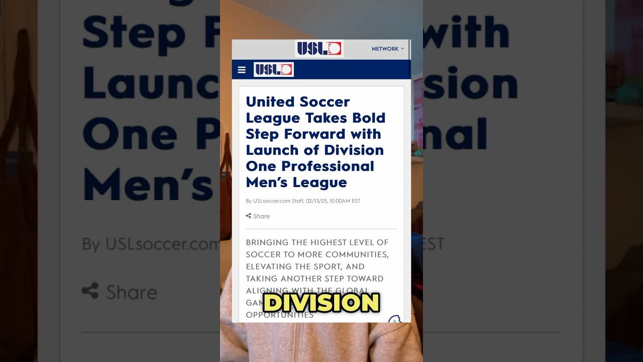 USL FIRST DIVISION?! 👀🤯⚽️ Thoughts? 