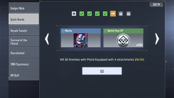 kill 30 enemies with pistol equipped with 4 attachments (0/30)