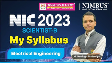 NIC Scientist B Syllabus 2023 | Electrical Engineering | Detailed analysis of NIC syllabus 2023
