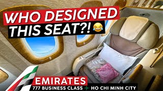 EMIRATES in BUSINESS CLASS on a 777  Dubai ✈ Ho Chi Minh CIty  Amazing Crew, Horrible Seat!
