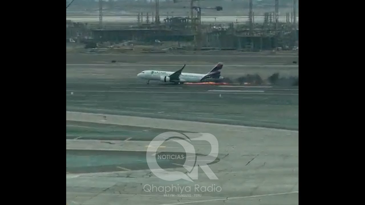 LIMA: AVIÓN DE LATAM SUFRE ACCIDENTE EN PISTA DE ATERRIZAJE EN AEROPUERTO INTERNACIONAL JORGE CHÁVEZ