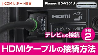 Pioneer BD-V301J テレビとの接続－手順② HDMIケーブルの接続方法