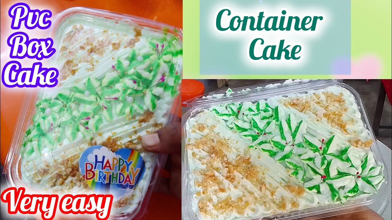 How to make Pvc clamshell container cake. কি করে পিভিসি কনটেনার কেক বানাবো বাড়িতে।