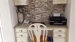 Lowes kitchen remodel with LG Viatera quartz and Shenandoah Cabinets.