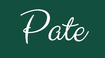 Learn how to Sign the Name Pate Stylishly in Cursive Writing