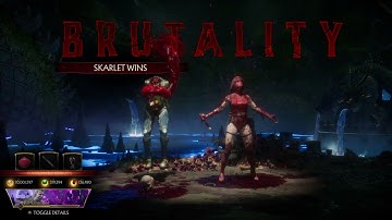 MK11 how to do Skarlet Bubbling Up and Feeding Time Brutality finishers!