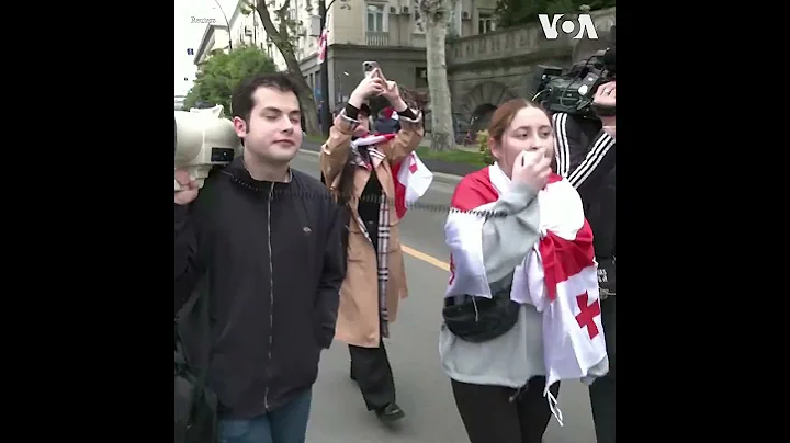 格鲁吉亚学生抗议外国代理人法 - 天天要闻