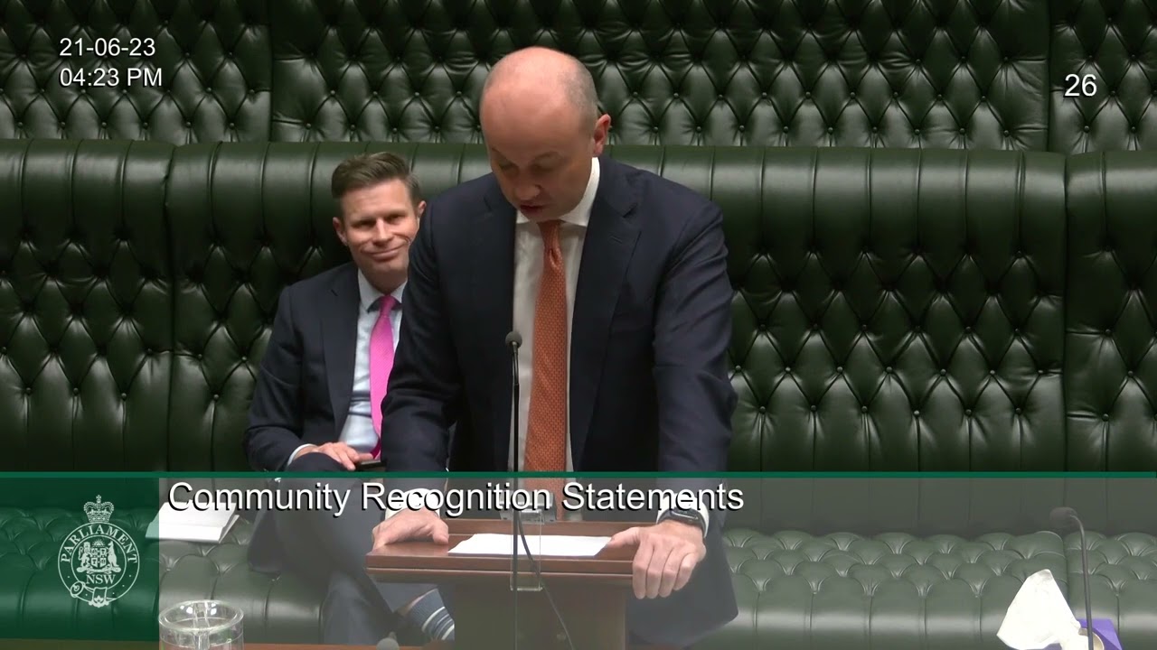 Matt Kean speaks in Parliament on Cathy Ruggero